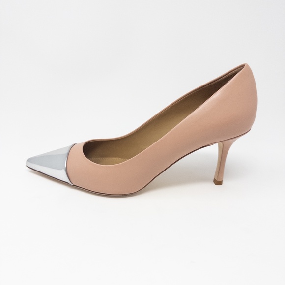 Tory Burch Shoes - Tory Burch Penelope Cap Toe Pumps Two Tone Pink Silver Heels Womens 8.5 NEW